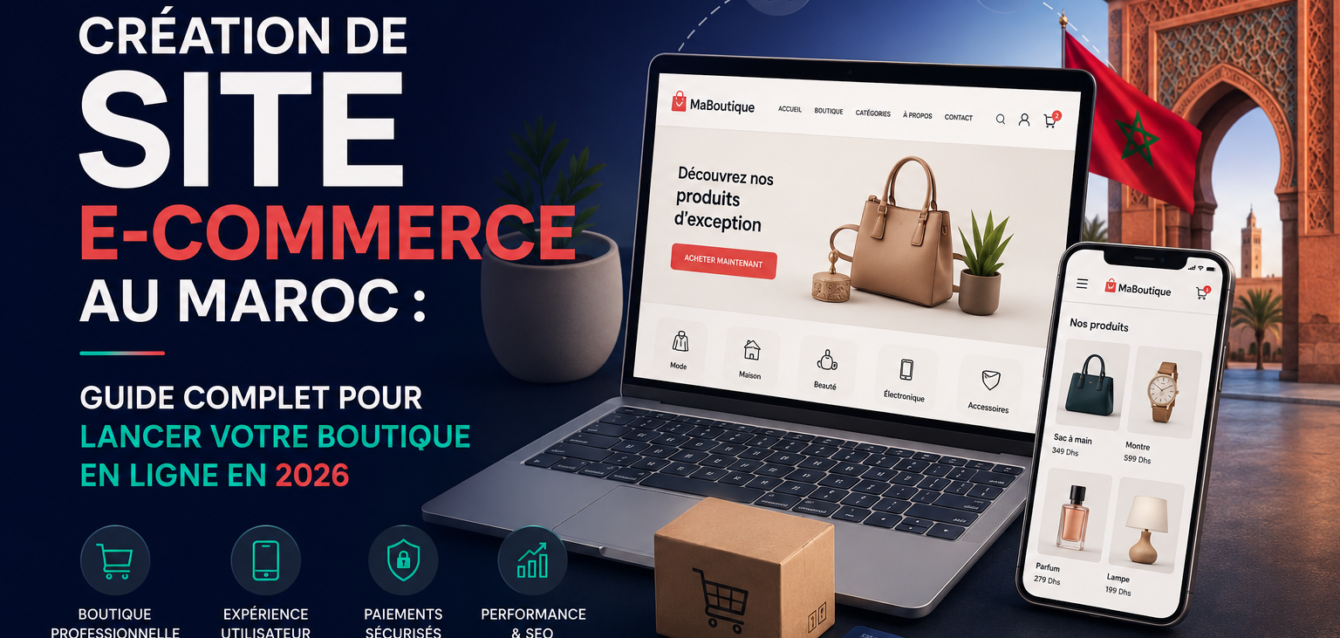Création de site e-commerce au Maroc : guide complet pour lancer votre boutique en ligne en 2026